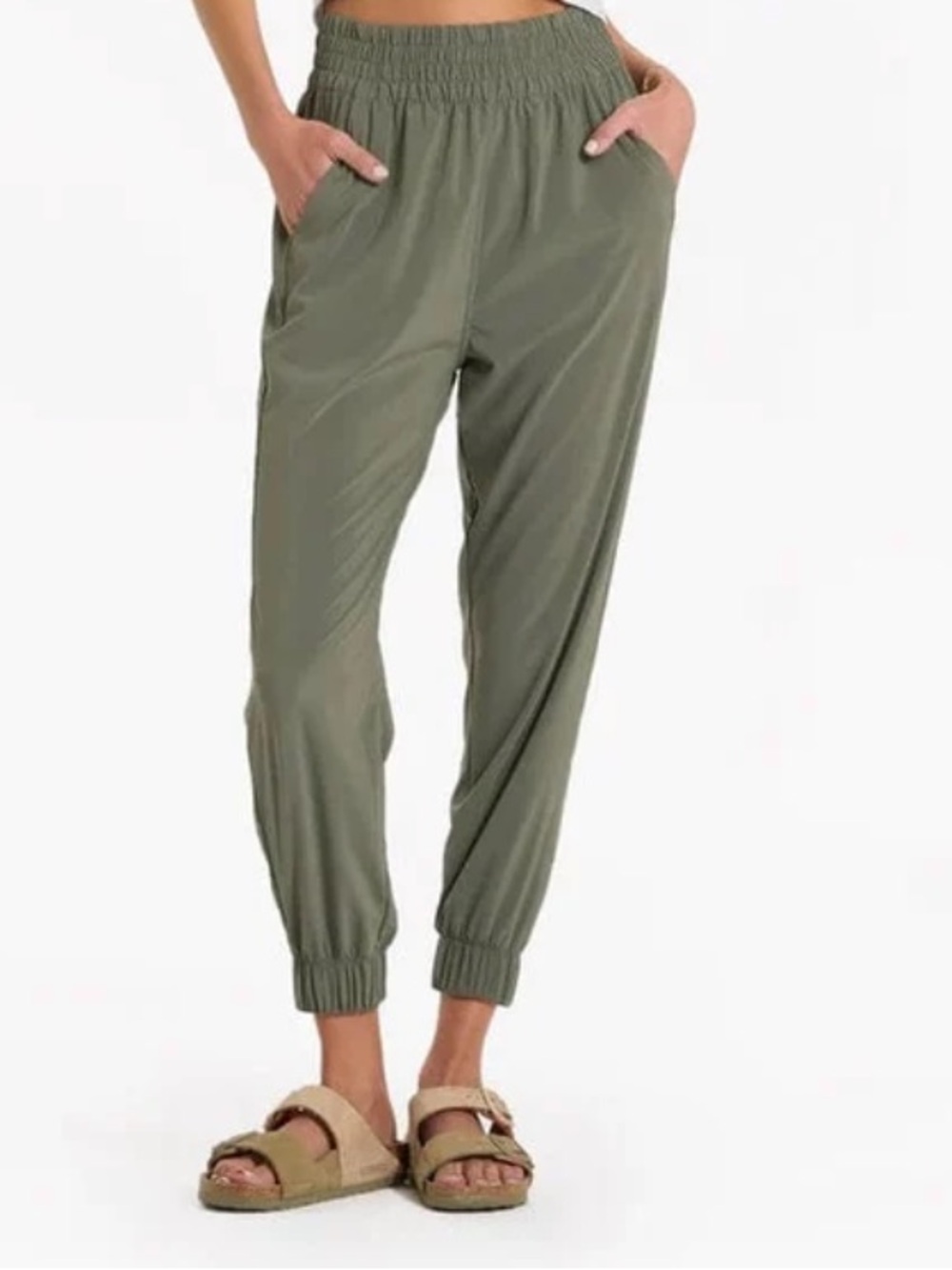 Vuori Olive Elastic-Waist Jogger Pants